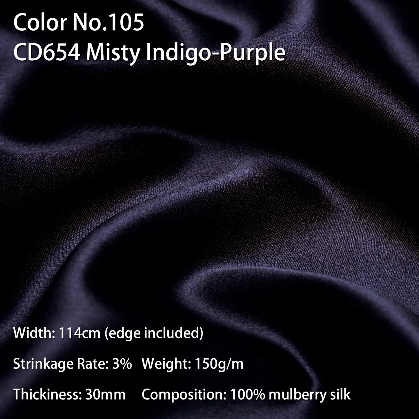 HYSK 100% Mulberry Silk Charmeuse Fabric – Purple Tones, 30 Momme, Soft Lustrous & Skin-Friendly, 6A Premium Silk for Nightwear, Pajamas, Bedding & Lining