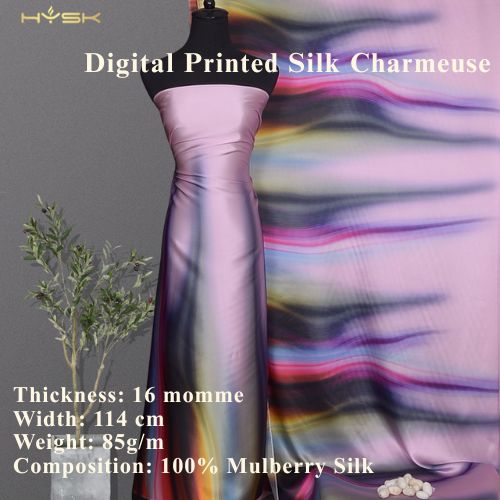 16 momme silk charmeuse - printed