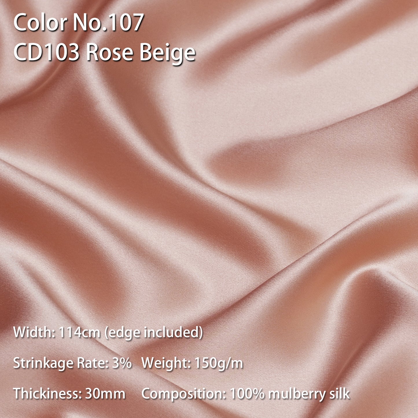 HYSK 100% Mulberry Silk Charmeuse Fabric –  Pink Tones, 30 Momme, Soft Lustrous & Skin-Friendly, 6A Premium Silk for Nightwear, Pajamas, Bedding & Lining