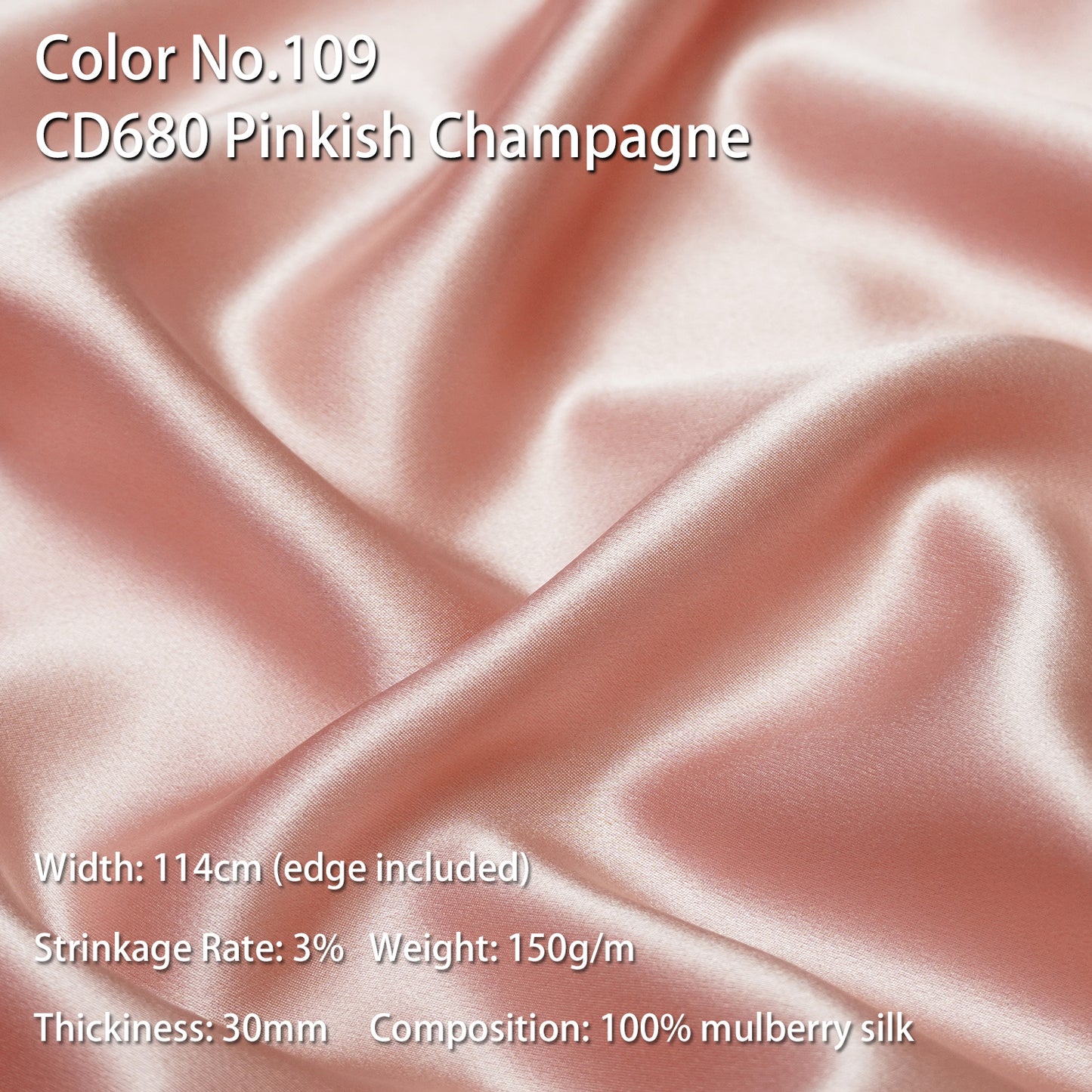 HYSK 100% Mulberry Silk Charmeuse Fabric –  Pink Tones, 30 Momme, Soft Lustrous & Skin-Friendly, 6A Premium Silk for Nightwear, Pajamas, Bedding & Lining