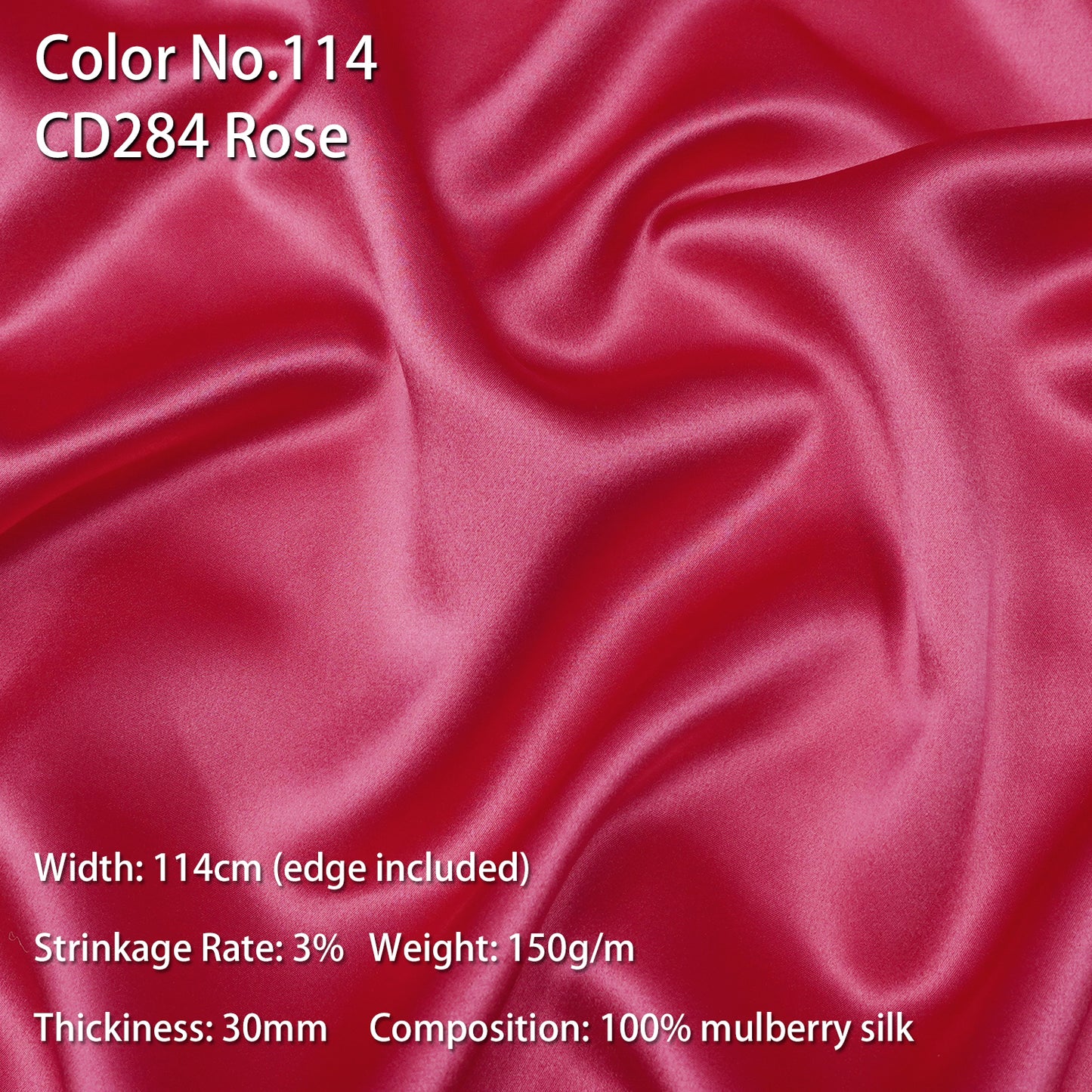 HYSK 100% Mulberry Silk Charmeuse Fabric –  Pink Tones, 30 Momme, Soft Lustrous & Skin-Friendly, 6A Premium Silk for Nightwear, Pajamas, Bedding & Lining