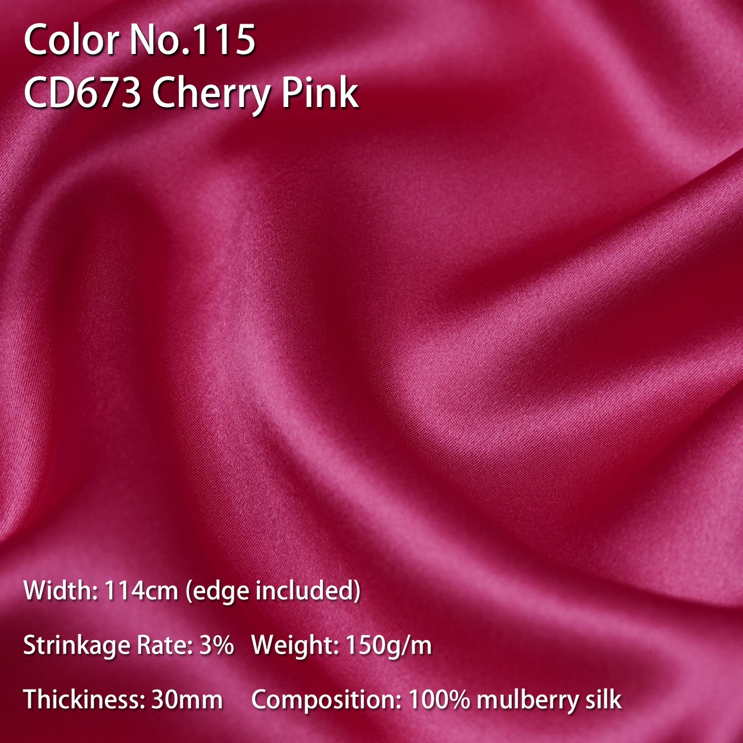 HYSK 100% Mulberry Silk Charmeuse Fabric –  Pink Tones, 30 Momme, Soft Lustrous & Skin-Friendly, 6A Premium Silk for Nightwear, Pajamas, Bedding & Lining