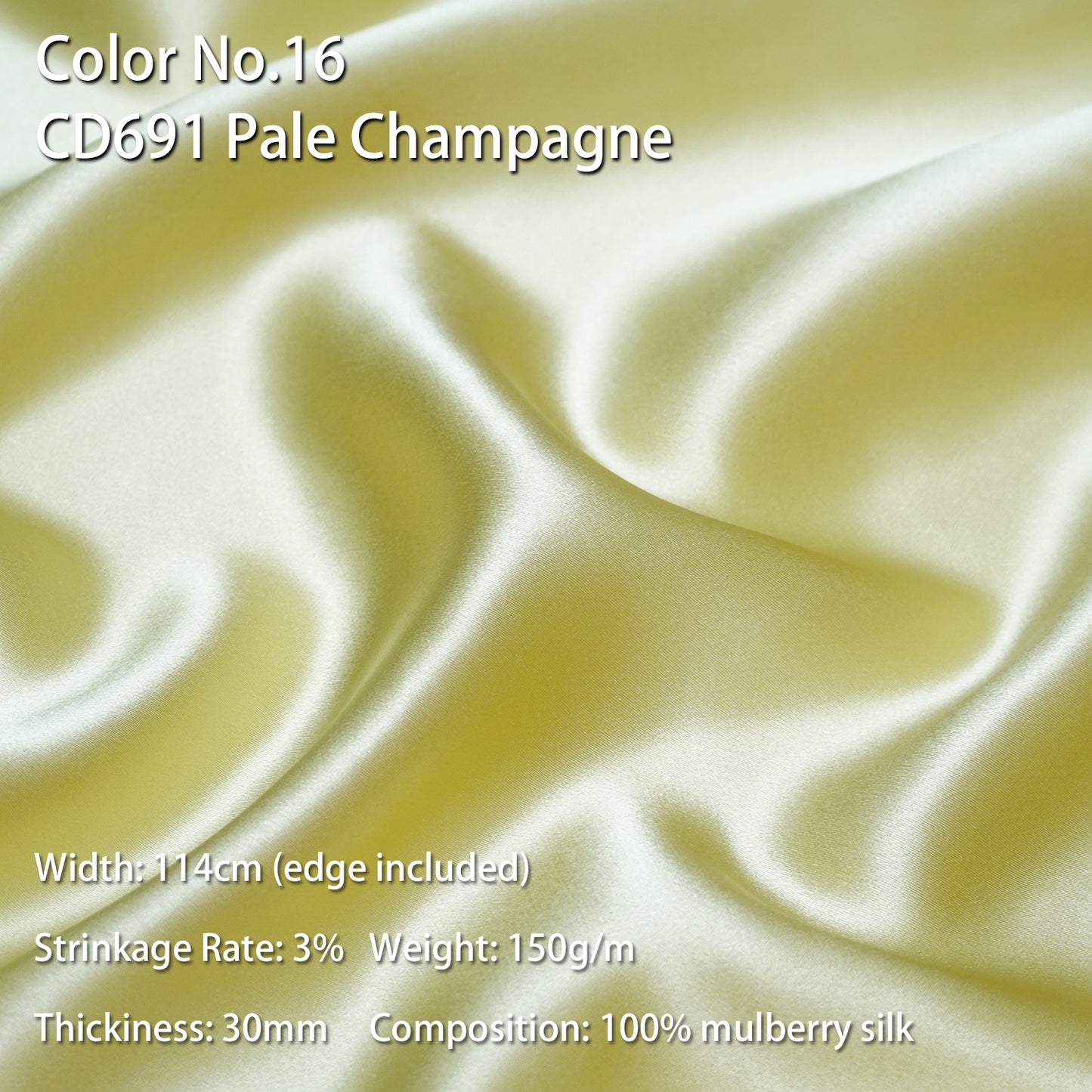 HYSK 100% Mulberry Silk Charmeuse Fabric – Yellow Tones, 30 Momme, Soft Lustrous & Skin-Friendly, 6A Premium Silk for Nightwear, Pajamas, Bedding & Lining