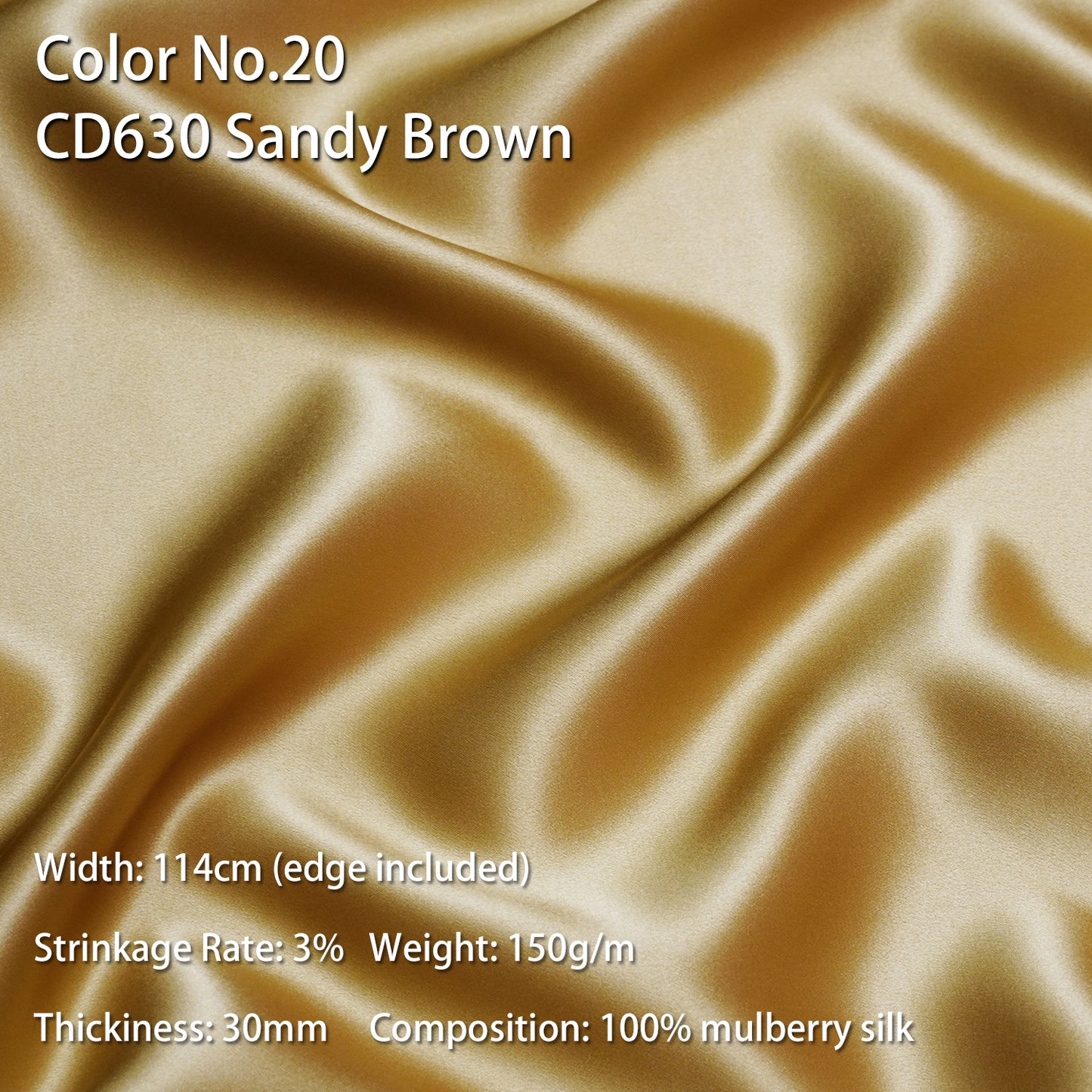 HYSK 100% Mulberry Silk Charmeuse Fabric – Yellow Tones, 30 Momme, Soft Lustrous & Skin-Friendly, 6A Premium Silk for Nightwear, Pajamas, Bedding & Lining