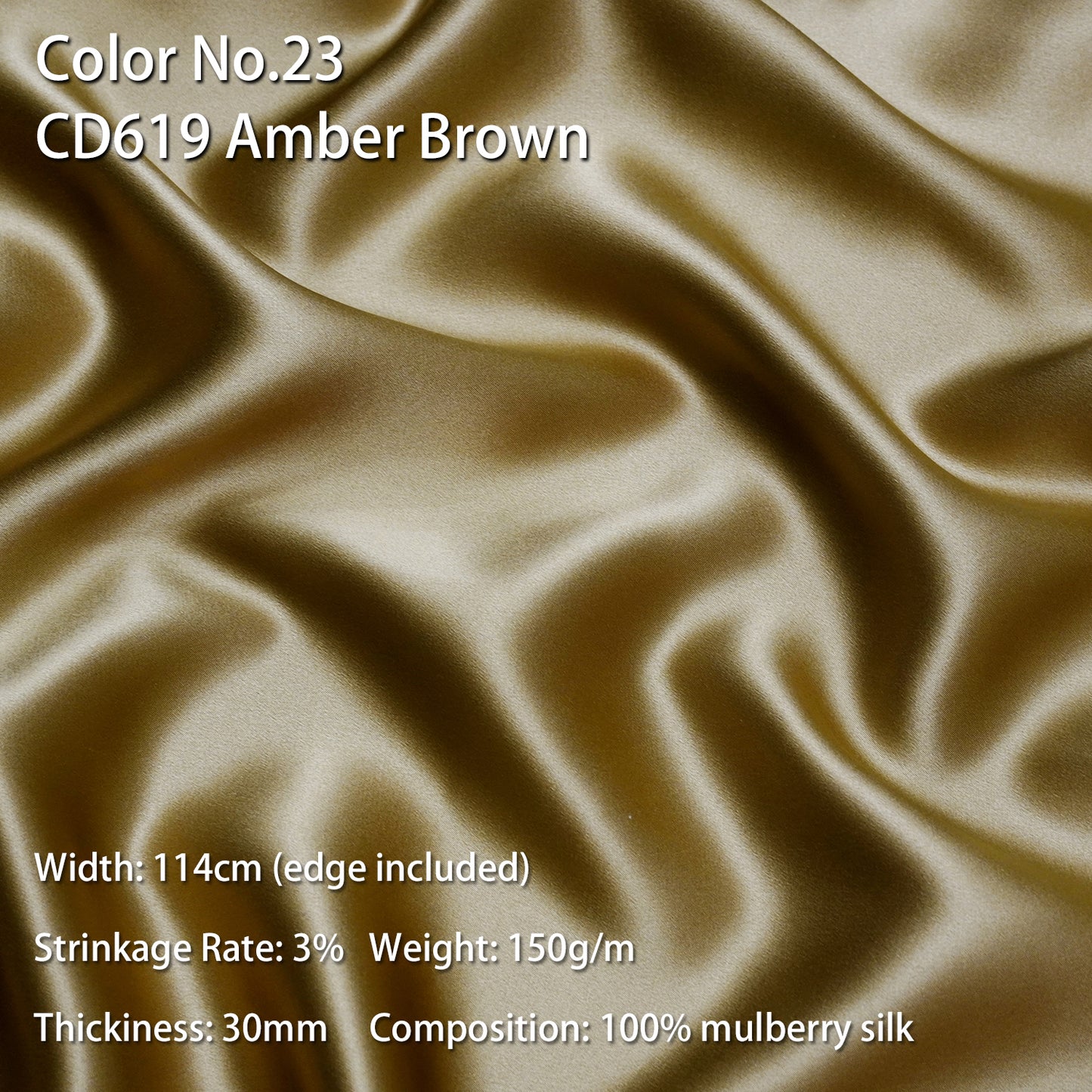 HYSK 100% Mulberry Silk Charmeuse Fabric – Yellow Tones, 30 Momme, Soft Lustrous & Skin-Friendly, 6A Premium Silk for Nightwear, Pajamas, Bedding & Lining