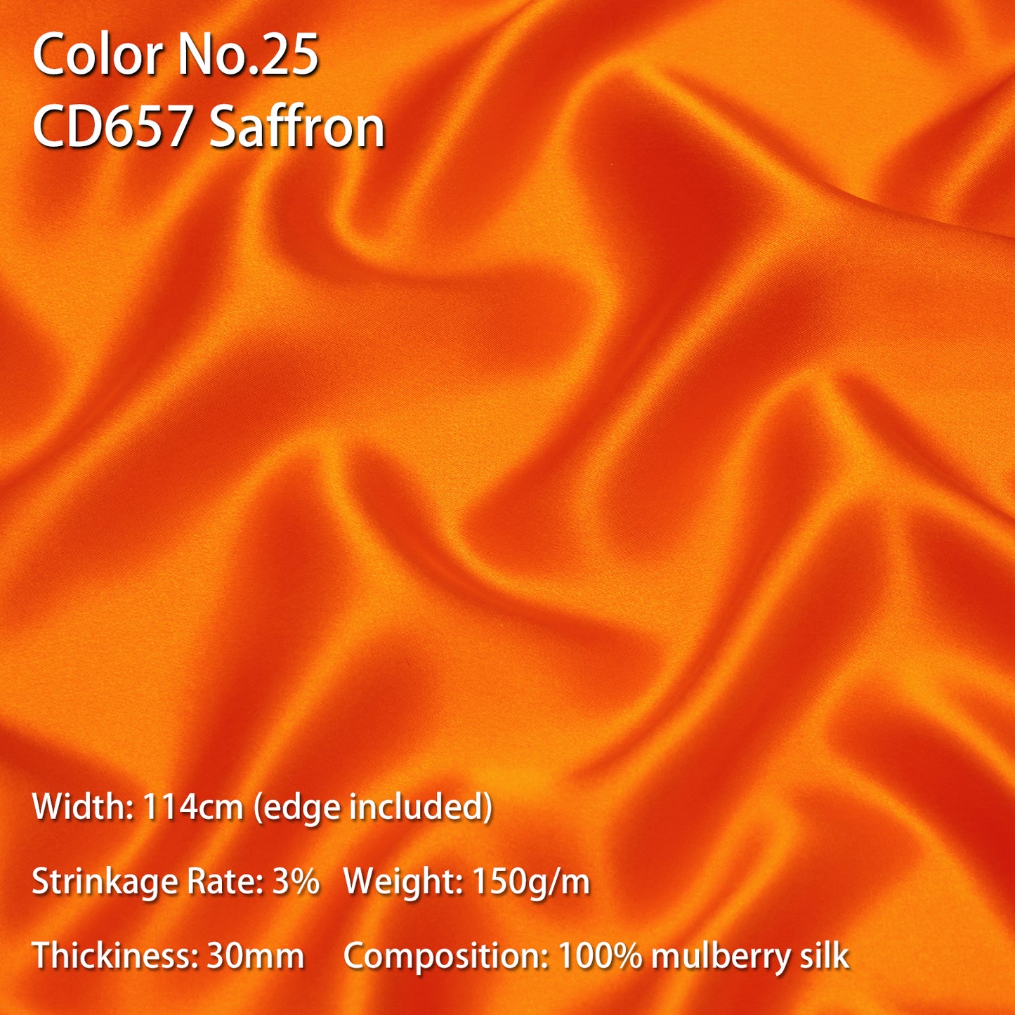 HYSK 100% Mulberry Silk Charmeuse Fabric – Yellow Tones, 30 Momme, Soft Lustrous & Skin-Friendly, 6A Premium Silk for Nightwear, Pajamas, Bedding & Lining