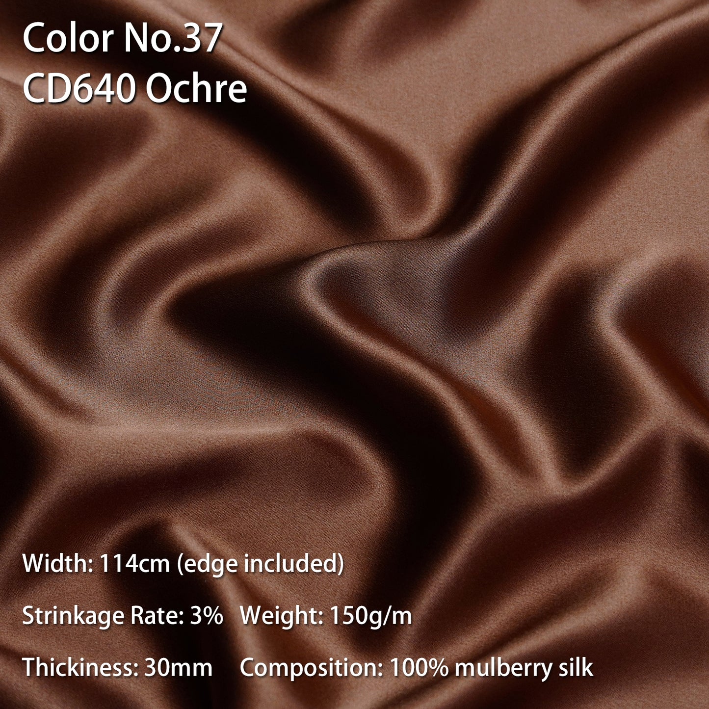 HYSK 100% Mulberry Silk Charmeuse Fabric – Khaki Tones, 30 Momme, Soft Lustrous & Skin-Friendly, 6A Premium Silk for Nightwear, Pajamas, Bedding & Lining