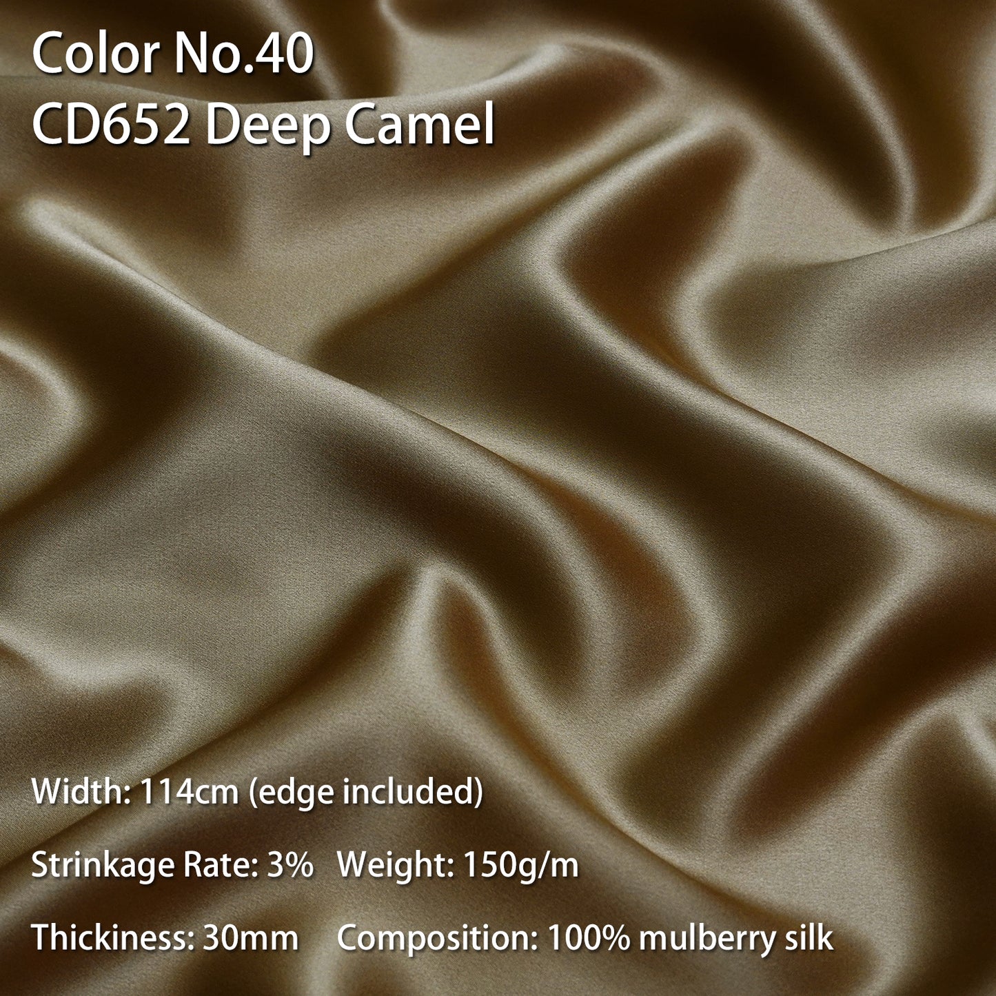 HYSK 100% Mulberry Silk Charmeuse Fabric – Khaki Tones, 30 Momme, Soft Lustrous & Skin-Friendly, 6A Premium Silk for Nightwear, Pajamas, Bedding & Lining