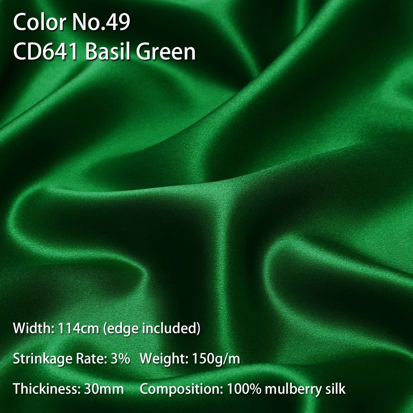 HYSK 100% Mulberry Silk Charmeuse Fabric – Green Tones, 30 Momme, Soft Lustrous & Skin-Friendly, 6A Premium Silk for Nightwear, Pajamas, Bedding & Lining