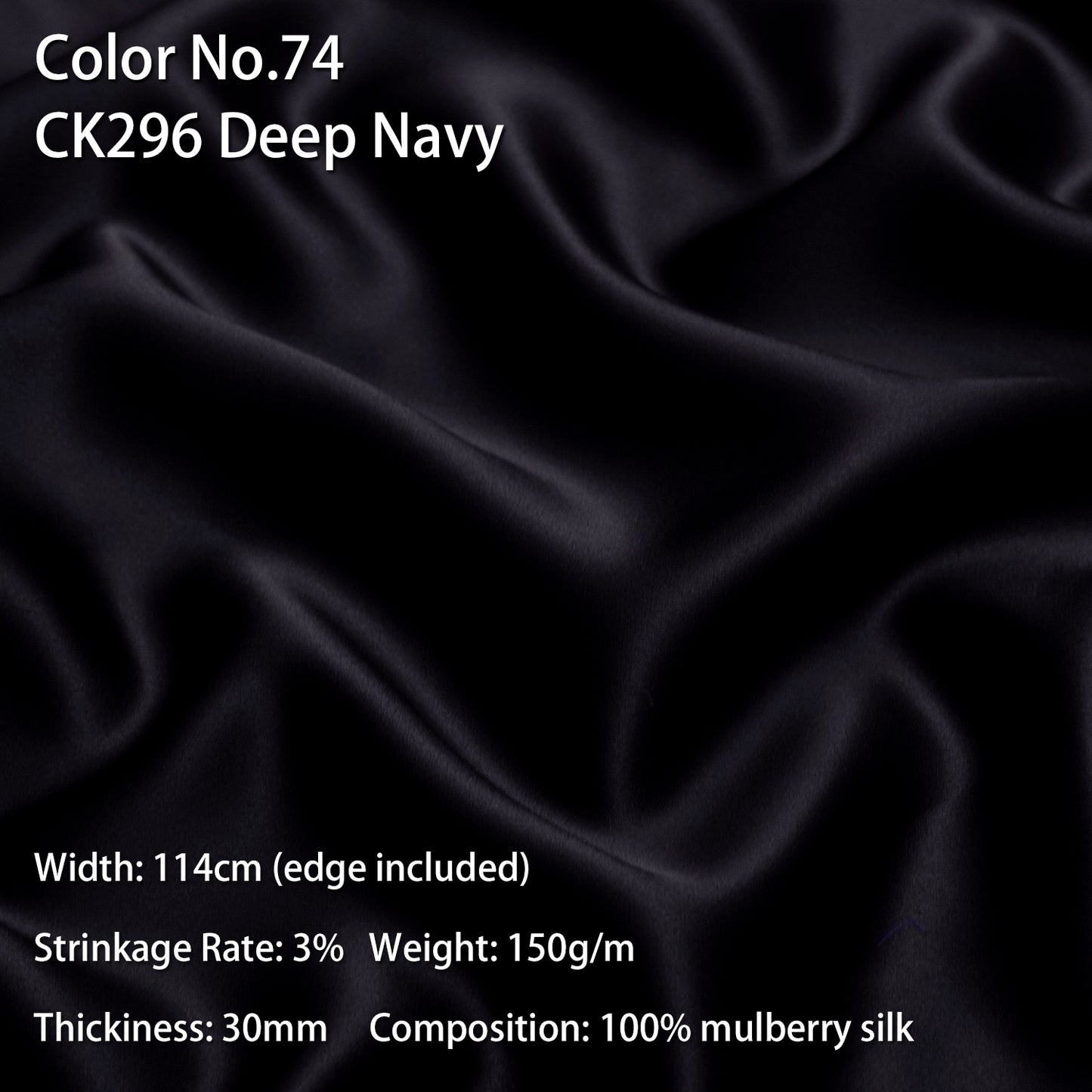 HYSK 100% Mulberry Silk Charmeuse Fabric –  Blue Tones, 30 Momme, Soft Lustrous & Skin-Friendly, 6A Premium Silk for Nightwear, Pajamas, Bedding & Lining