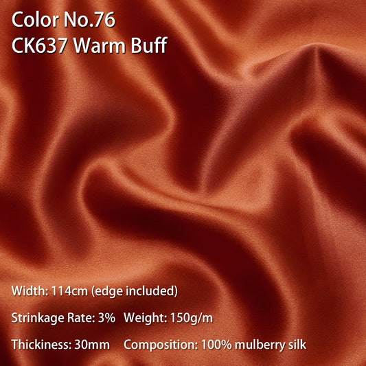 HYSK 100% Mulberry Silk Charmeuse Fabric –  Red Tones, 30 Momme, Soft Lustrous & Skin-Friendly, 6A Premium Silk for Nightwear, Pajamas, Bedding & Lining