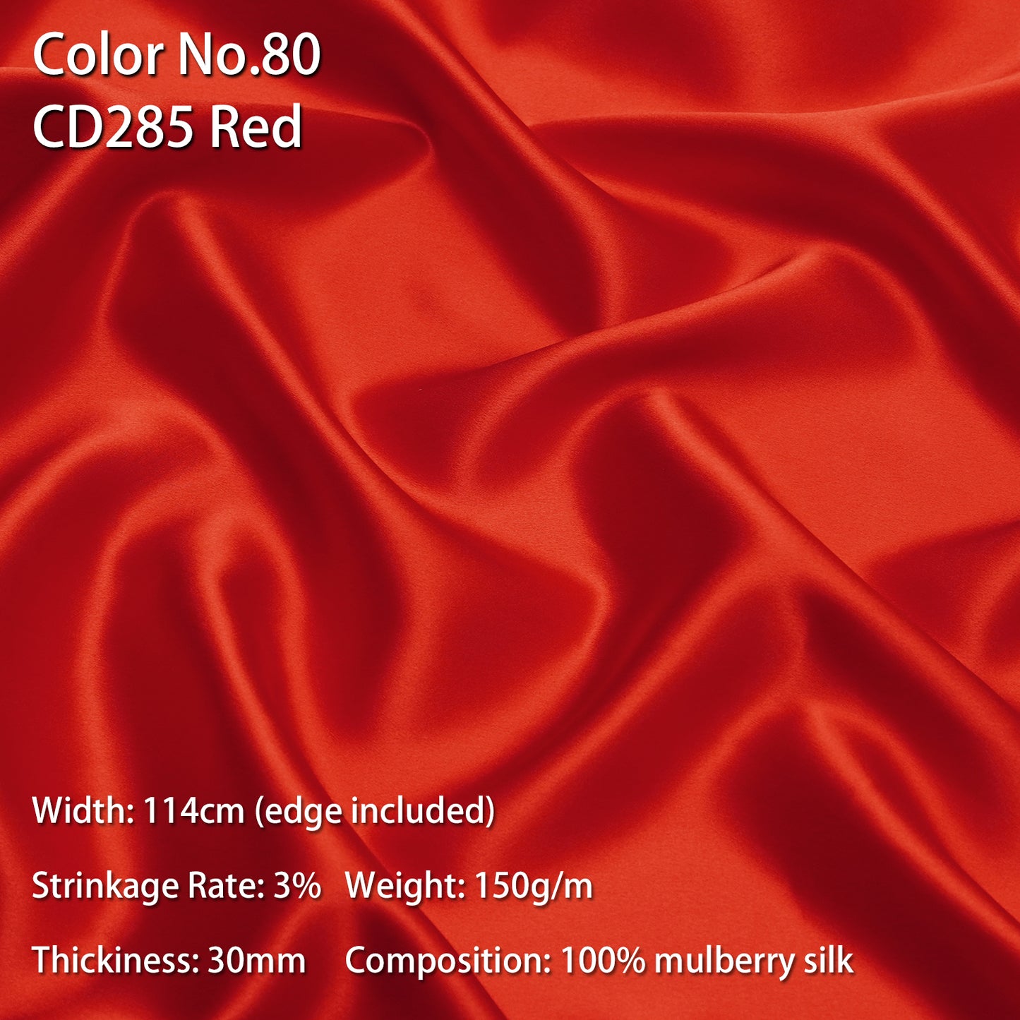 HYSK 100% Mulberry Silk Charmeuse Fabric –  Red Tones, 30 Momme, Soft Lustrous & Skin-Friendly, 6A Premium Silk for Nightwear, Pajamas, Bedding & Lining