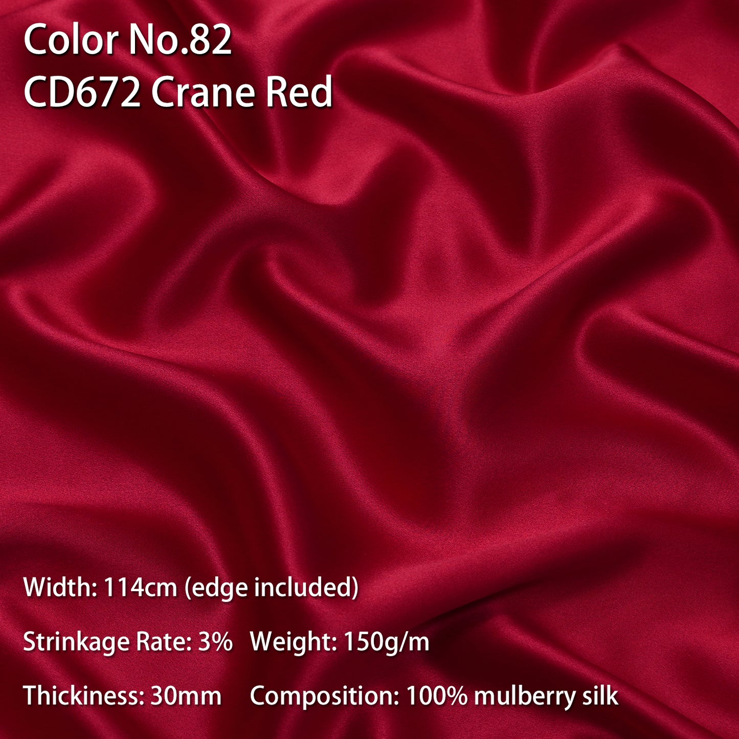 HYSK 100% Mulberry Silk Charmeuse Fabric –  Red Tones, 30 Momme, Soft Lustrous & Skin-Friendly, 6A Premium Silk for Nightwear, Pajamas, Bedding & Lining
