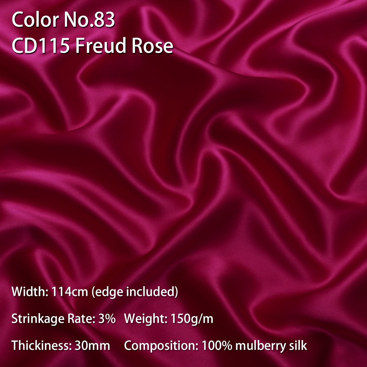 HYSK 100% Mulberry Silk Charmeuse Fabric –  Red Tones, 30 Momme, Soft Lustrous & Skin-Friendly, 6A Premium Silk for Nightwear, Pajamas, Bedding & Lining