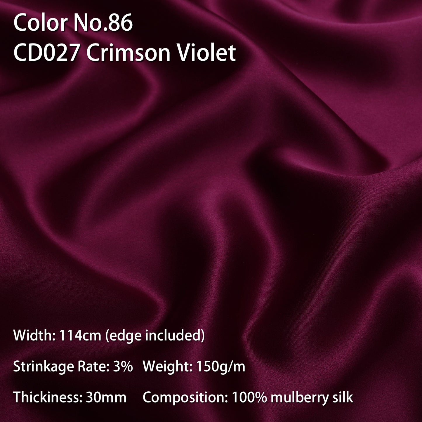 HYSK 100% Mulberry Silk Charmeuse Fabric –  Red Tones, 30 Momme, Soft Lustrous & Skin-Friendly, 6A Premium Silk for Nightwear, Pajamas, Bedding & Lining