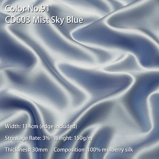 HYSK 100% Mulberry Silk Charmeuse Fabric –  Purple Tones, 30 Momme, Soft Lustrous & Skin-Friendly, 6A Premium Silk for Nightwear, Pajamas, Bedding & Lining