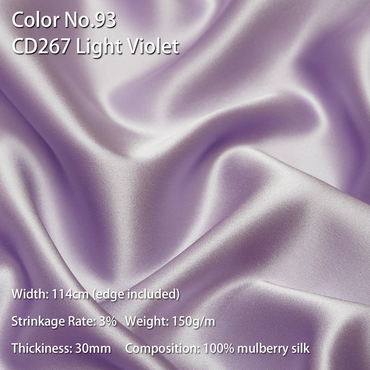 HYSK 100% Mulberry Silk Charmeuse Fabric –  Purple Tones, 30 Momme, Soft Lustrous & Skin-Friendly, 6A Premium Silk for Nightwear, Pajamas, Bedding & Lining