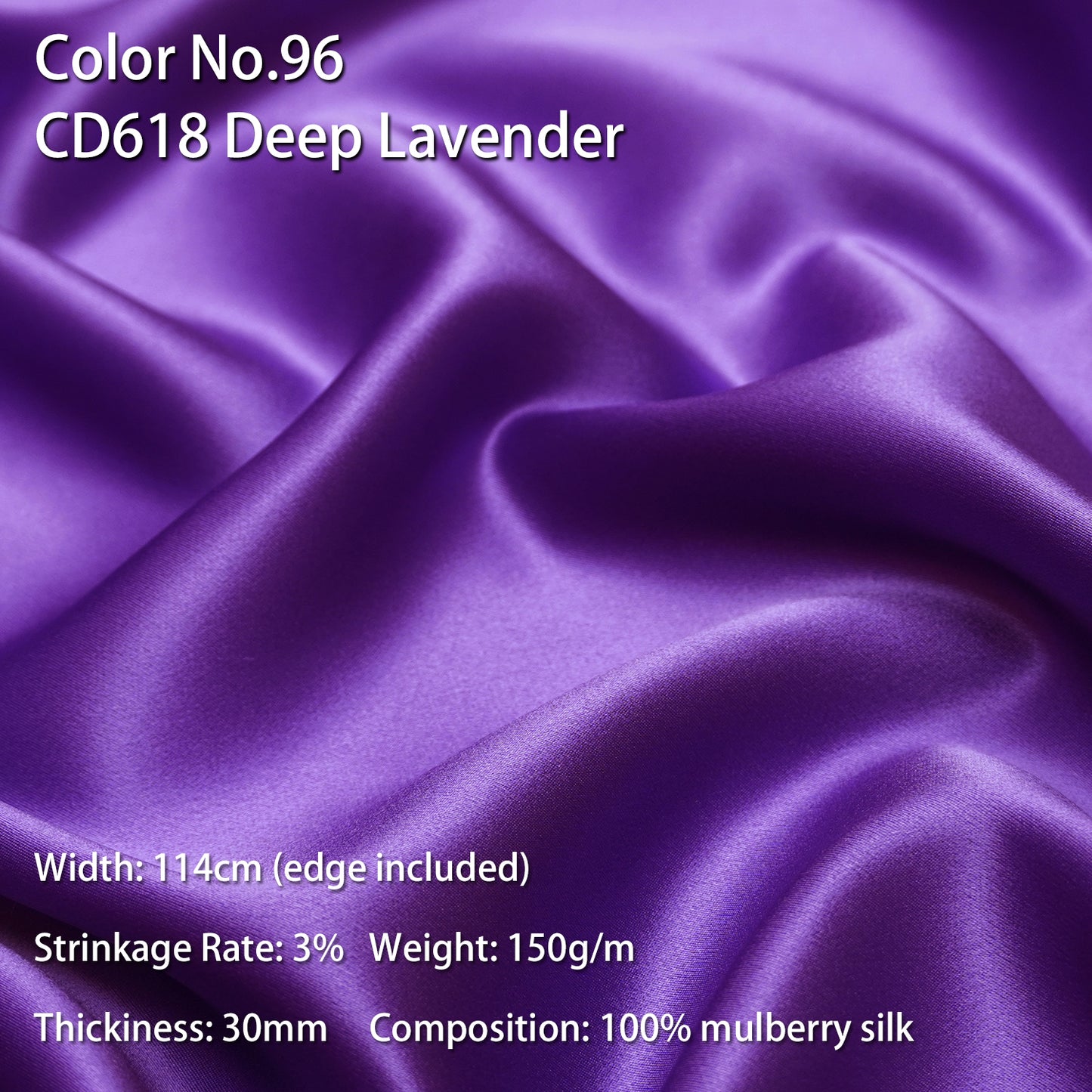 HYSK 100% Mulberry Silk Charmeuse Fabric –  Purple Tones, 30 Momme, Soft Lustrous & Skin-Friendly, 6A Premium Silk for Nightwear, Pajamas, Bedding & Lining
