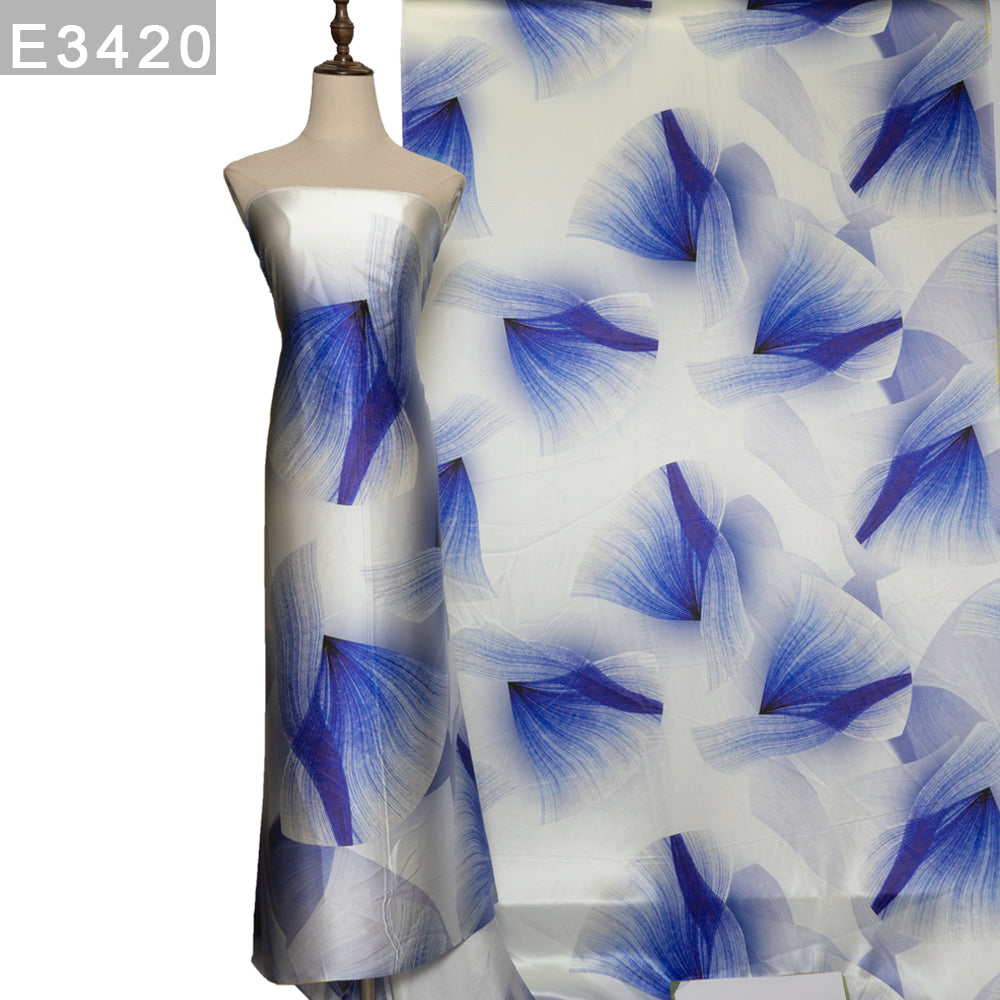 Digital Print Wholesale Charmeuse 100% Mulberry Silk Satin Printed Fabric for Wrap Jumper Pants Chemise Jacket Tunic Baju Kurung