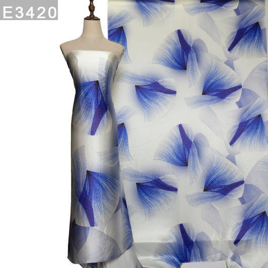 Digital Print Wholesale Charmeuse 100% Mulberry Silk Satin Printed Fabric for Wrap Jumper Pants Chemise Jacket Tunic Baju Kurung