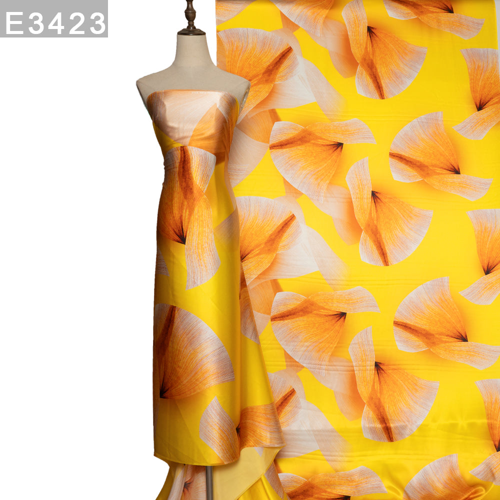 Digital Print Wholesale Charmeuse 100% Mulberry Silk Satin Printed Fabric for Wrap Jumper Pants Chemise Jacket Tunic Baju Kurung